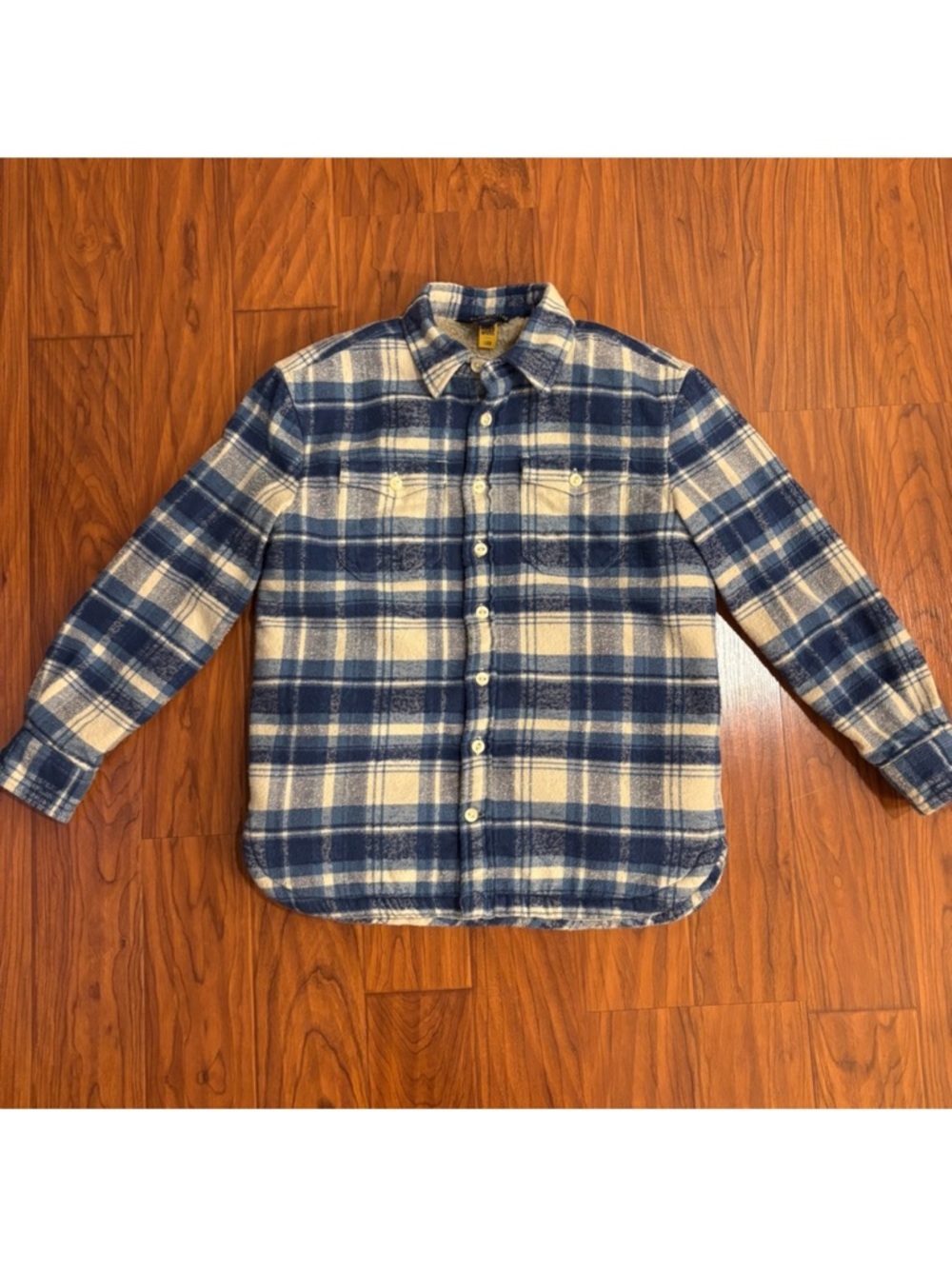 Polo Ralph Lauren Plaid Flannel Sherpa Fleece Lined Button Down Shirt Boys 8